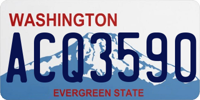WA license plate ACQ3590