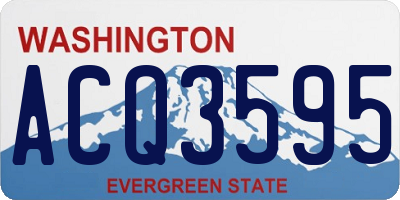 WA license plate ACQ3595