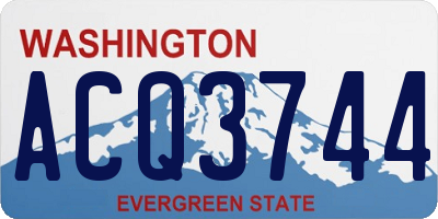 WA license plate ACQ3744