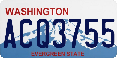 WA license plate ACQ3755
