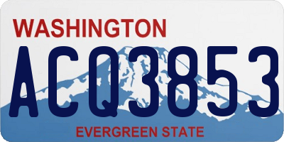 WA license plate ACQ3853
