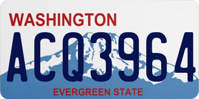 WA license plate ACQ3964