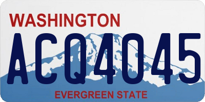 WA license plate ACQ4045