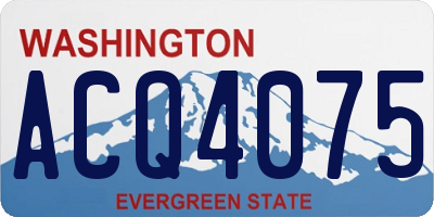 WA license plate ACQ4075