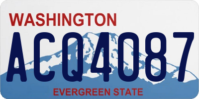WA license plate ACQ4087