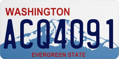 WA license plate ACQ4091