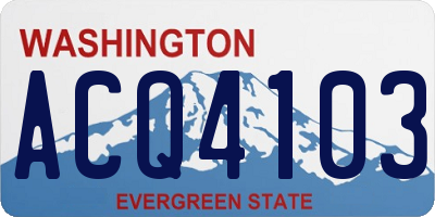 WA license plate ACQ4103