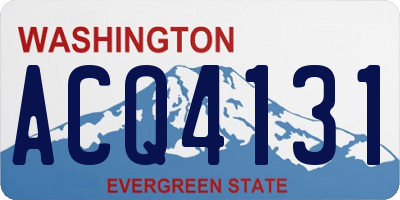 WA license plate ACQ4131