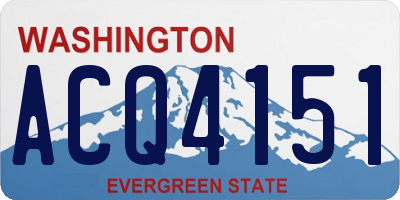 WA license plate ACQ4151