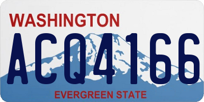 WA license plate ACQ4166