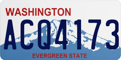 WA license plate ACQ4173