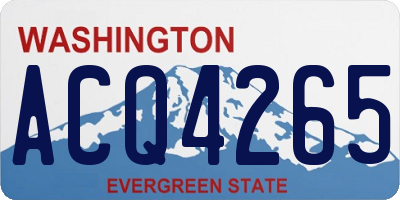 WA license plate ACQ4265