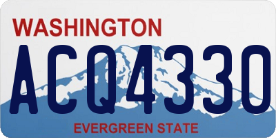 WA license plate ACQ4330