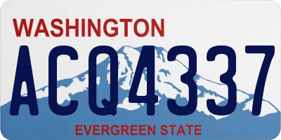 WA license plate ACQ4337