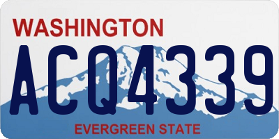 WA license plate ACQ4339