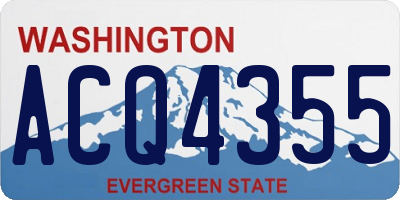 WA license plate ACQ4355