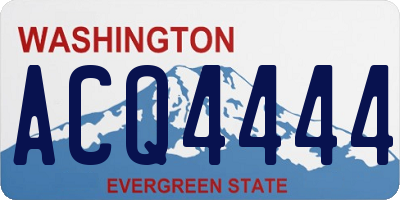 WA license plate ACQ4444