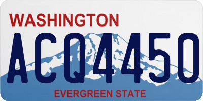 WA license plate ACQ4450