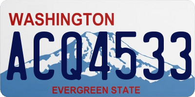 WA license plate ACQ4533