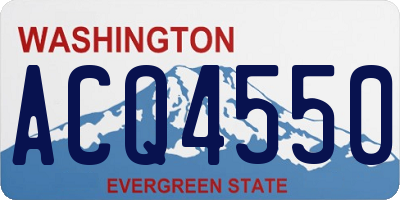 WA license plate ACQ4550