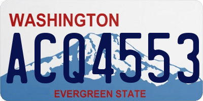 WA license plate ACQ4553