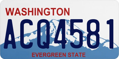 WA license plate ACQ4581