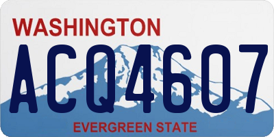 WA license plate ACQ4607