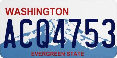 WA license plate ACQ4753