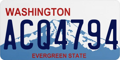 WA license plate ACQ4794
