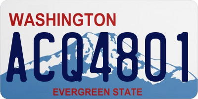 WA license plate ACQ4801