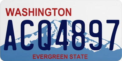 WA license plate ACQ4897
