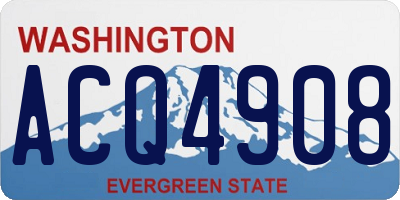 WA license plate ACQ4908