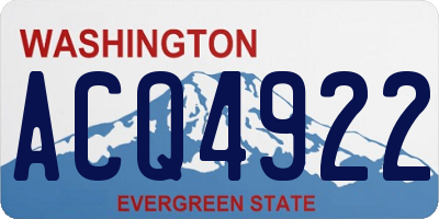 WA license plate ACQ4922