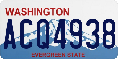 WA license plate ACQ4938