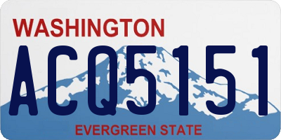 WA license plate ACQ5151