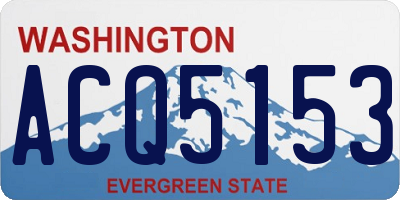 WA license plate ACQ5153