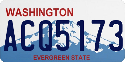 WA license plate ACQ5173