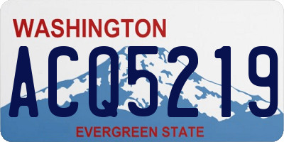 WA license plate ACQ5219