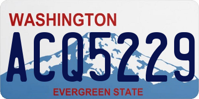 WA license plate ACQ5229