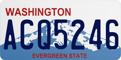 WA license plate ACQ5246