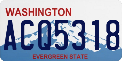 WA license plate ACQ5318