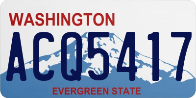 WA license plate ACQ5417