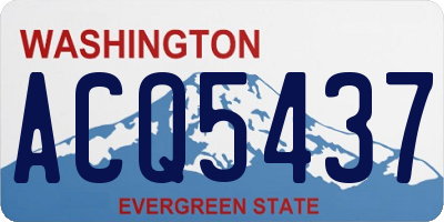 WA license plate ACQ5437