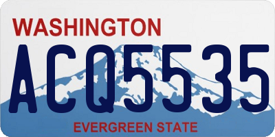 WA license plate ACQ5535
