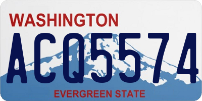 WA license plate ACQ5574