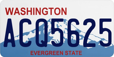 WA license plate ACQ5625