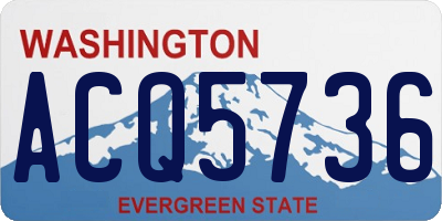 WA license plate ACQ5736