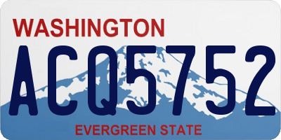 WA license plate ACQ5752