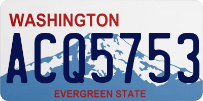 WA license plate ACQ5753