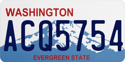 WA license plate ACQ5754